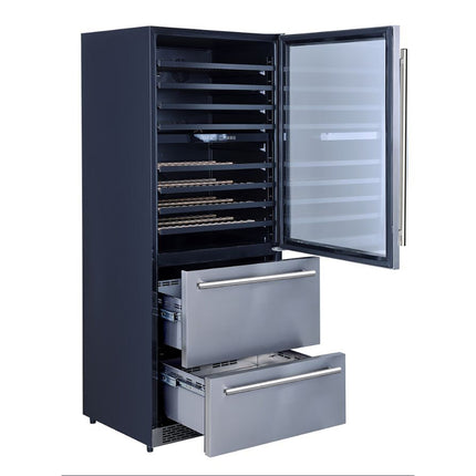 Forno Capraia 30-Inch Dual Temperature Zone Wine Cooler, Up to 144 Bottles, Two Refrigerated Drawers, Adjustable Temperature Zones FORNO