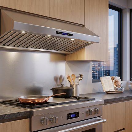 Forno Palazzo 60-Inch Wall Mounted Range Hood, Stainless Steel, Heavy Duty Baffle Filters, Remote Control FORNO