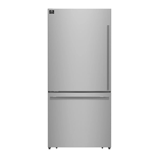 Forno Milano 2-Piece 62-Inch Freestanding Dual Bottom Freezer Refrigerator, Stainless Steel – 34.4 cu.ft, Touch Control, Ice Maker FORNO