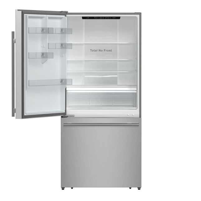 Forno Milano 2-Piece 62-Inch Freestanding Dual Bottom Freezer Refrigerator, Stainless Steel – 34.4 cu.ft, Touch Control, Ice Maker FORNO