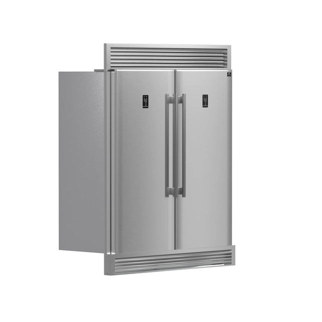 FORNO Premium 2-Piece Kitchen Bundle - Capriasca 48" Stainless Steel Range, Rizzuto 60" W. Dual Combo Convertible Refrigerator - FBDL-019-04CAUS Forno vendors US
