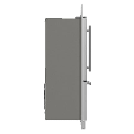 Forno Gallipoli 30-Inch French Door Refrigerator, 17.5 cu.ft Capacity, Decorative Grill, 34-Inch Width, Stainless Steel, No Frost Technology, Energy Efficient FORNO