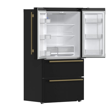 Forno Moena Espresso 36-Inch Black French Door Refrigerator, 19.2 Cu. Ft., Frost-Free, Automatic Ice Maker, ENERGY STAR Certified FORNO