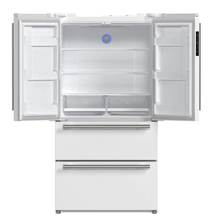 Forno Moena Espresso 36-Inch White French Door Refrigerator, 19.2 Cu. Ft., Frost-Free, Automatic Ice Maker, ENERGY STAR Certified FORNO