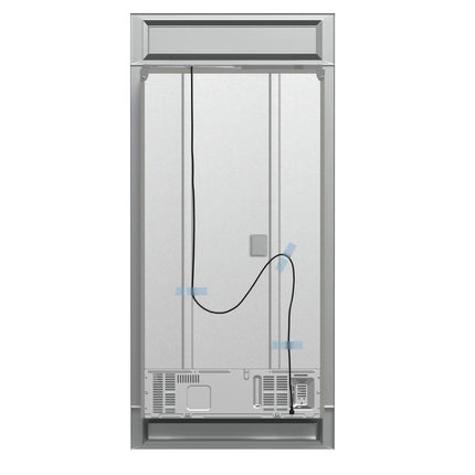 Forno Moena 40-Inch French Door Refrigerator, Stainless Steel, 19.2 cu.ft, Modern Decorative Grill, ENERGY STAR Certified FORNO