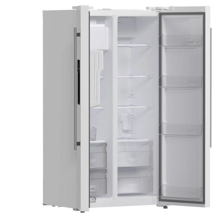 Forno Salerno Espresso 36-Inch White Side-by-Side Refrigerator, 20 Cu. Ft., Frost-Free, Ice & Water Dispenser, ENERGY STAR Certified FORNO