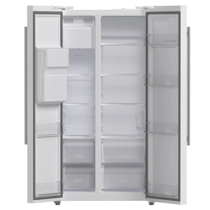 Forno Salerno Espresso 36-Inch White Side-by-Side Refrigerator, 20 Cu. Ft., Frost-Free, Ice & Water Dispenser, ENERGY STAR Certified FORNO