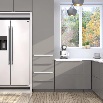 Forno Salerno 40-Inch Built-In Stainless Steel Refrigerator, 20 cu.ft, Decorative Grill, ENERGY STAR Certified FORNO