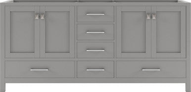 VHG GD-50072-CAB-GR Caroline Avenue 72" Double Cabinet in Gray VHG