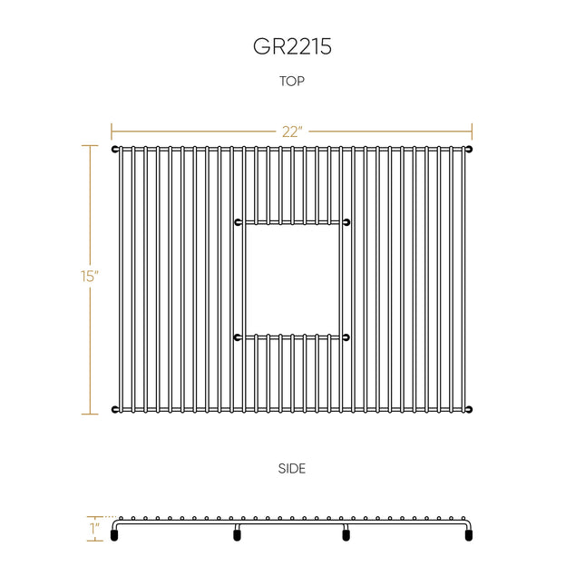 Whitehaus Stainless Steel Sink Grid For Use With Fireclay Sink Models WHQD540 and WHQDB542 - GR2215 Whitehaus