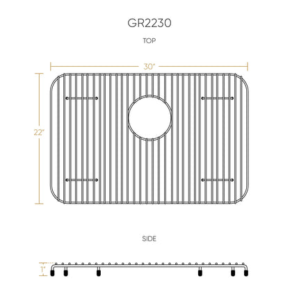 Whitehaus Stainless Steel Sink Grid For Use With Fireclay Sink OFCH2230 - GR2230 Whitehaus