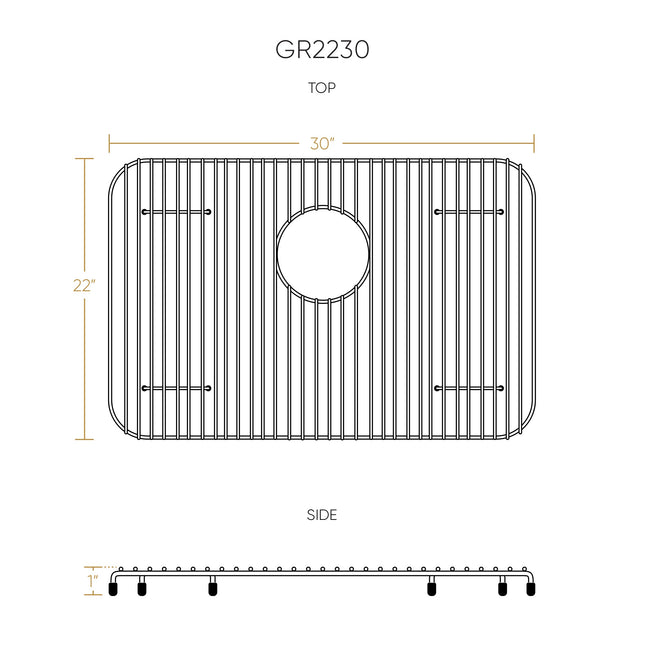 Whitehaus Stainless Steel Sink Grid For Use With Fireclay Sink OFCH2230 - GR2230 Whitehaus