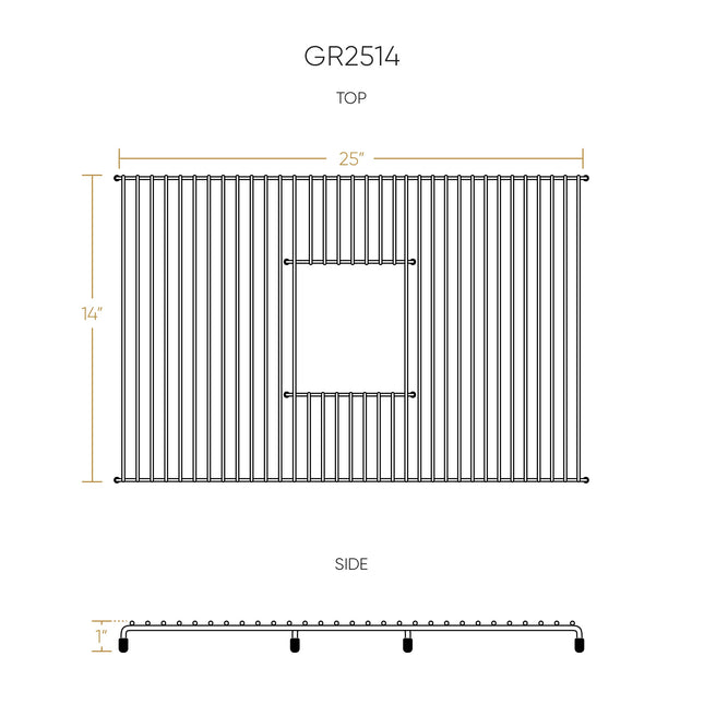 Whitehaus Stainless Steel Sink Grid For Use With Fireclay Sink Model WHQ5530, WHQ530 and WHQ330 - GR2514 Whitehaus