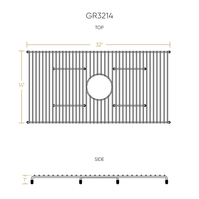Whitehaus Stainless Steel Sink Grid For Use With Fireclay Sink Model WHQ536 - GR3214 Whitehaus