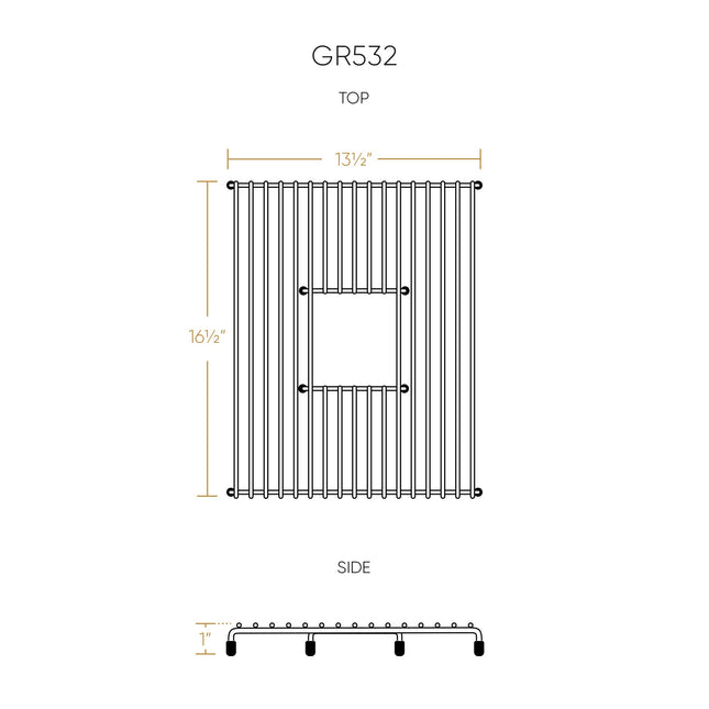 Whitehaus Stainless Steel Sink Grid For Use With Fireclay Sink Models WHQDB532 And WHQDB332 - GR532 Whitehaus