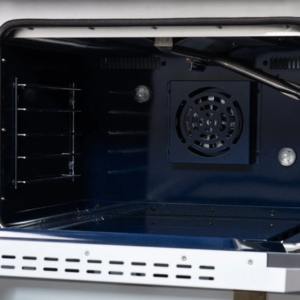Forno Massimo 48-Inch White Freestanding Gas Range, 8 Burners, True Convection Oven FORNO