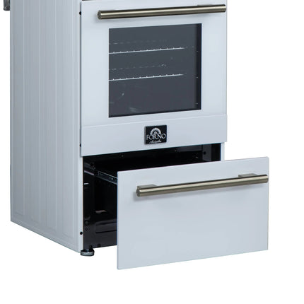 Forno Lamazze 20 Inch Freestanding Gas Range in White, Compact Design FORNO