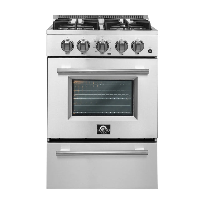 Forno Breno 24-Inch Freestanding Gas Range, Compact Design, Energy Efficient FORNO