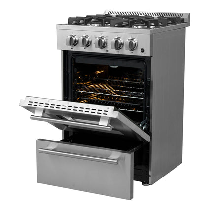 Forno Breno 24-Inch Freestanding Gas Range, Compact Design, Energy Efficient FORNO