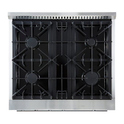 Marco 30-inch Gas Range Stainless Steel, 4 Burners 37,000 BTU, 4.32 cu.ft. Convection Oven FORNO