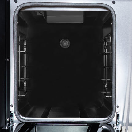 Valente 48" Gas Range in Black, 8 Sealed Burnes, 94 000 BTU Cooktop Output, 6.7 Cu.Ft. Double Oven, Telescopic Racks FORNO