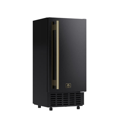 Cristallo 15 Inch Freestanding/Undercounter Ice maker, 66.1 lbs Chewable nugget, 8 kg / 17.6 lbs of ice storage, Black FORNO