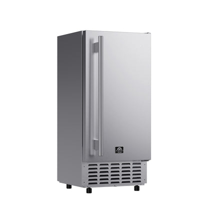 Cristallo 15 Inch Freestanding/Undercounter Ice maker, 66.1 lbs Chewable nugget, 8 kg / 17.6 lbs of ice storage, Stainless steel FORNO