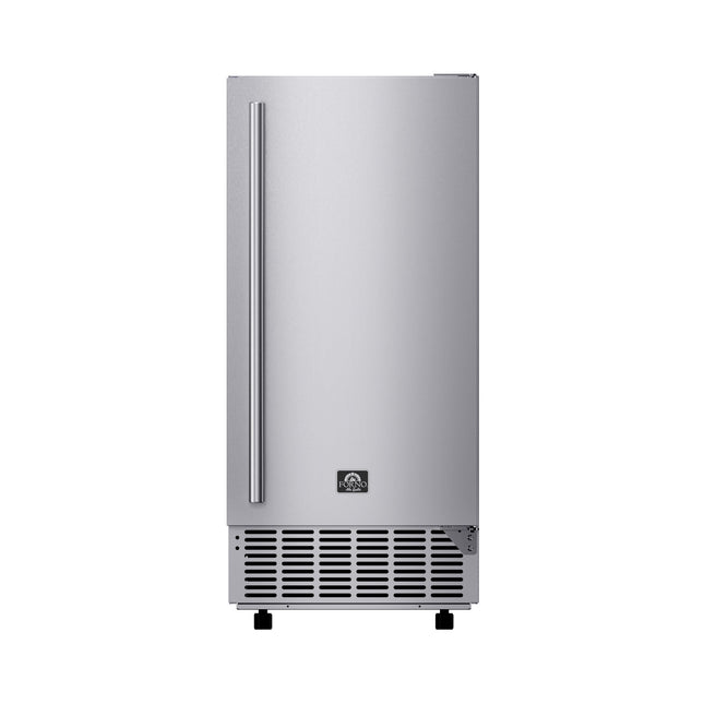 Cristallo 15 Inch Freestanding/Undercounter Ice maker, 79.4 lbs Cubed Ice daily, 12 kg / 26.5 lbs ice bin, Stainless steel FORNO