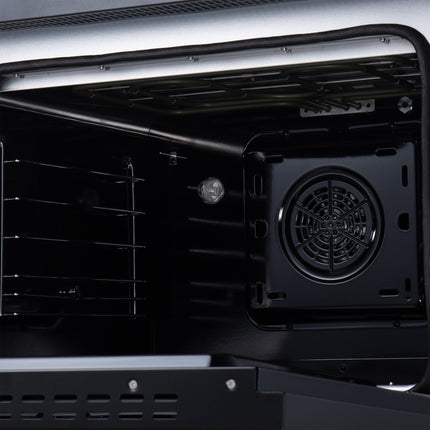 Torino 30 Inch Induction Range, 8,800W cooktop, 4.32 cf. True Convection Oven, Air Fry, Air Sous Vide, Smudge Resistant, Black FORNO