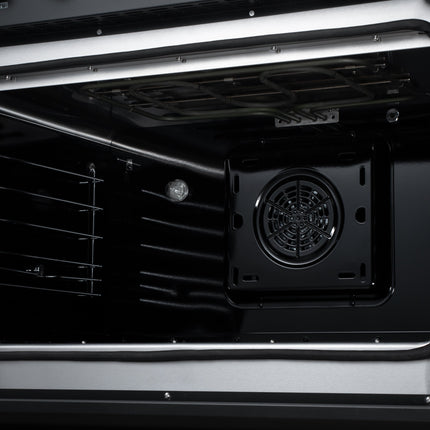 Torino French Door 36 Inch Induction Range with Air Fryer, Air Sous Vide & True Convection, Dual Broiler, Black FORNO