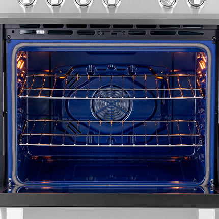 Forno Leonardo Espresso 30-Inch Slide-In Stainless Steel Induction Range, Convection Oven, 5 Cooking Zones FORNO