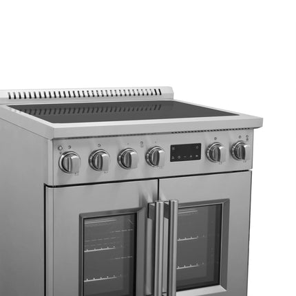 Forno Torino 30 Inch French Door Induction Range with Air Fryer and True Convection Oven FORNO