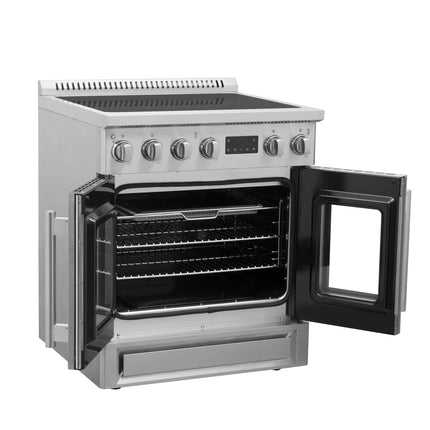 Forno Torino 30 Inch French Door Induction Range with Air Fryer and True Convection Oven FORNO