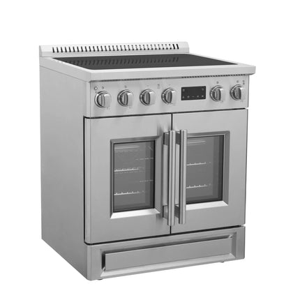 Forno Torino 30 Inch French Door Induction Range with Air Fryer and True Convection Oven FORNO