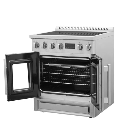 Forno Torino 30 Inch French Door Induction Range with Air Fryer and True Convection Oven FORNO