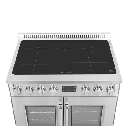 Forno Torino 36 Inch French Door Induction Range with Air Fryer and True Convection Oven FORNO