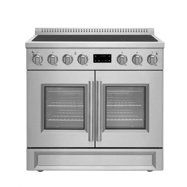 Forno Torino 36 Inch French Door Induction Range with Air Fryer and True Convection Oven FORNO