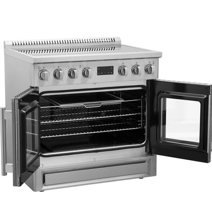 Forno Torino 36 Inch French Door Induction Range with Air Fryer and True Convection Oven FORNO
