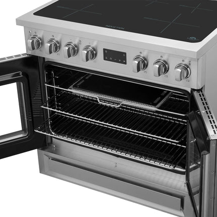 Forno Torino 36 Inch French Door Induction Range with Air Fryer and True Convection Oven FORNO