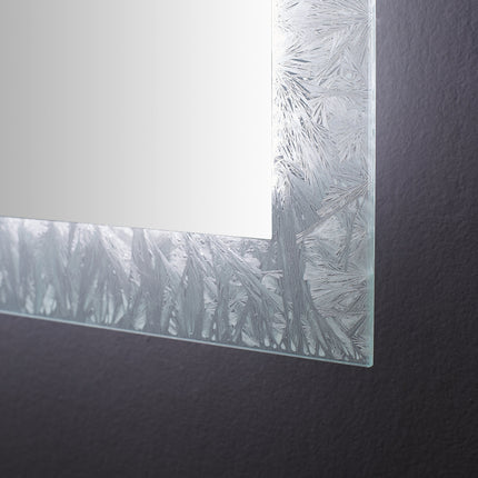 Frysta LED Frameless Rectangular Mirror Lighted Bathroom Vanity with Dimmer and Defogger Ancerre Designs