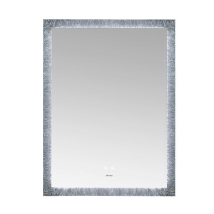 Frysta LED Frameless Rectangular Mirror Lighted Bathroom Vanity with Dimmer and Defogger Ancerre Designs