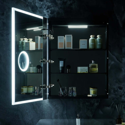 Pagani LED Mirror Cabinet with Defogger, Dimmer, Magnifier & USB outlet Ancerre Designs