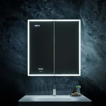 Pagani LED Mirror Cabinet with Defogger, Dimmer, Magnifier & USB outlet Ancerre Designs