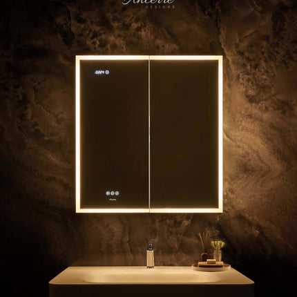 Pagani LED Mirror Cabinet with Defogger, Dimmer, Magnifier & USB outlet Ancerre Designs