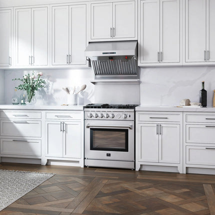 Forno Savona 30-Inch Wall Mount Range Hood, Baffle Filters, Backsplash Included FORNO