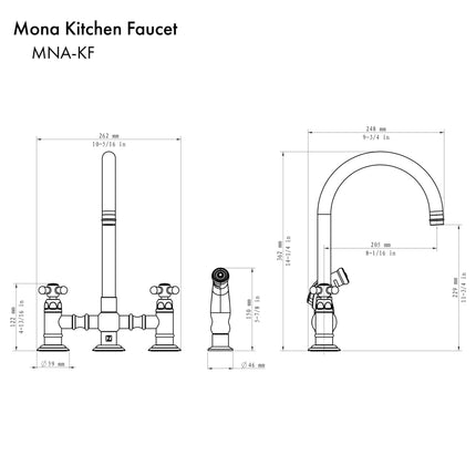 ZLINE Mona Kitchen Faucet in Oil-Rubbed Bronze (MNA-KF-ORB)