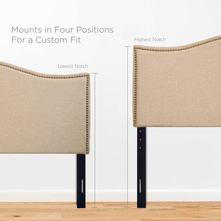Modway MOD-5206 Curl Nailhead Upholstered Queen Headboard Modway