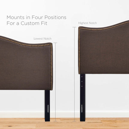Modway MOD-5206 Curl Nailhead Upholstered Queen Headboard Modway
