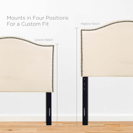 Modway MOD-5209 Curl Nailhead Upholstered Twin Headboard Modway