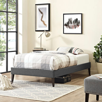 Modway MOD-5348 Sharon Fabric Twin Bed Frame with Squared Tapered Legs Modway